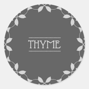 Etiquetas do adesivo Thyme Spice Jar