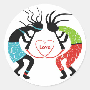 Etiquetas do amor de Kokopelli