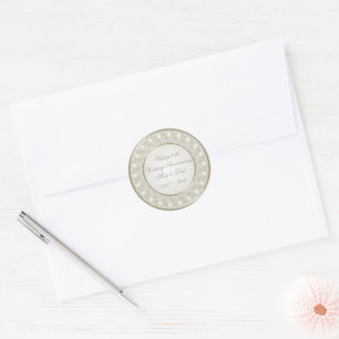 Etiquetas do aniversário de casamento da pérola