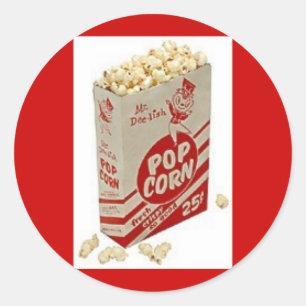 Etiquetas do anúncio do milho de pop do vintage