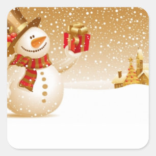 Etiquetas do boneco de neve do feriado