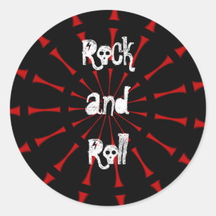 Etiquetas do caleidoscópio do rock and roll