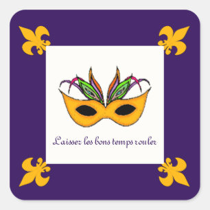 Etiquetas do carnaval da máscara da flor de lis