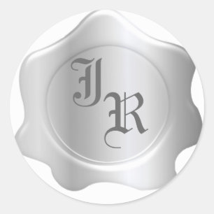 Etiquetas do casamento do selo da cera do