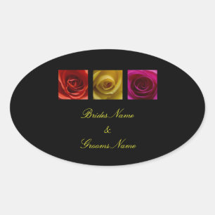Etiquetas do casamento - rosa de rosas amarelo