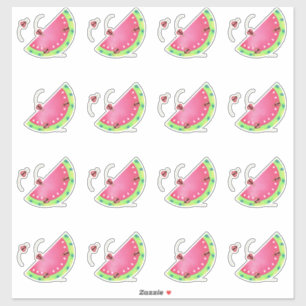 Etiquetas do contorno da melancia do joaninha