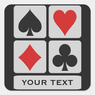 Etiquetas do costume do jogador de cartão