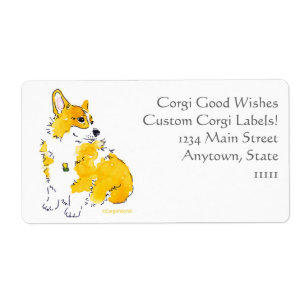 Etiquetas do costume dos desejos do Corgi boas