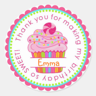 Etiquetas do cupcake da surpresa dos doces