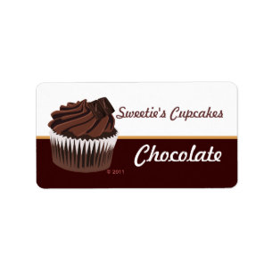Etiquetas do cupcake do chocolate