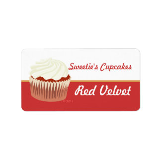 Etiquetas do Cupcake Red Velvet