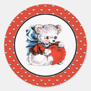 Etiquetas do dia dos namorados do urso de ursinho