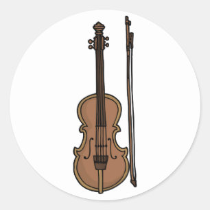 Etiquetas do Doodle do violino do instrumento