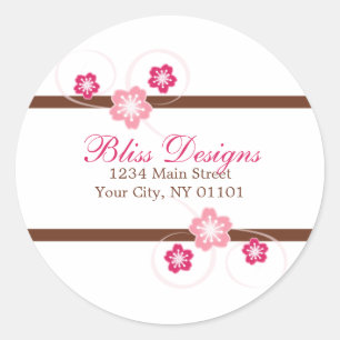 Etiquetas do endereço do remetente da flor de