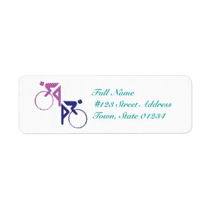 Etiquetas do enviamento do ciclista