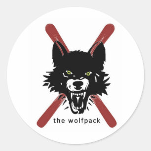 Etiquetas do esqui/capacete de Wolfpack