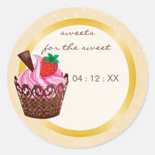 Etiquetas do favor de partido dos cupcakes & dos