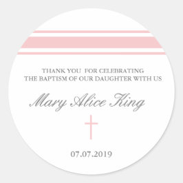 Etiquetas do favor do baptismo da menina