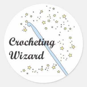 Etiquetas do feiticeiro do Crochet