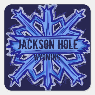 Etiquetas do floco de neve de Jackson Hole Wyoming