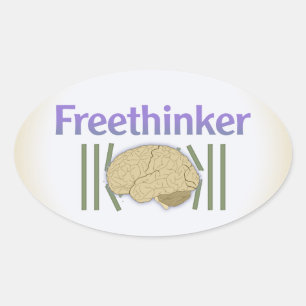 Etiquetas do Freethinker (com o cérebro que quebr