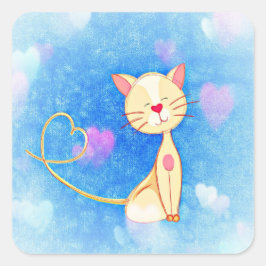 Etiquetas do gato do amor