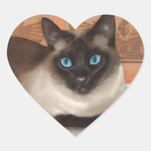 Etiquetas do gato Siamese