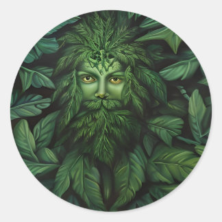 Etiquetas do Homem de Árvore Verde