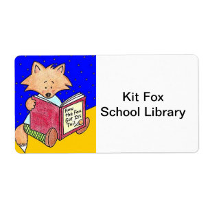 Etiquetas do livro da biblioteca do Fox de jogo