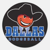 Etiquetas do logotipo Dallas Dodgeball