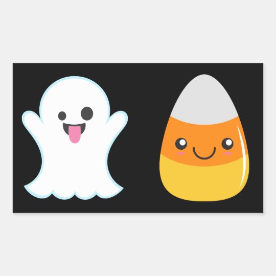 Etiquetas do milho do fantasma & de doces de Emoji