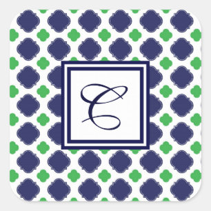 Etiquetas do monograma de Quatrefoil