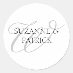 Etiquetas do monograma de W do roteiro