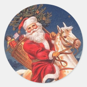 Etiquetas do Natal do papai noel do Victorian