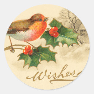 Etiquetas do Natal do pássaro do Victorian