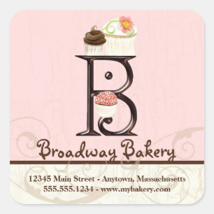 Etiquetas do negócio do logotipo do cupcake do