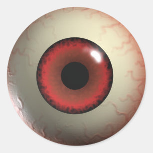 Etiquetas do olho de diabo vermelho