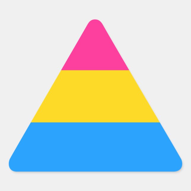 Etiquetas do Orgulho Pansexual - triângulos (Frente)