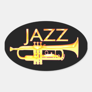 Etiquetas do Oval da trombeta do jazz