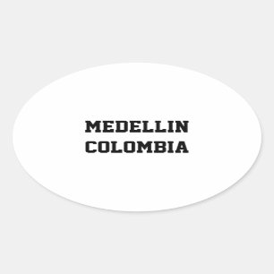 Etiquetas do oval de Medellin Colômbia