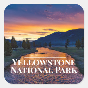 Etiquetas do parque nacional de Yellowstone