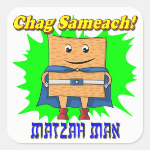 Etiquetas do Passover do homem do Matzah