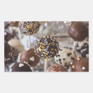 Etiquetas do pop do bolo de chocolate
