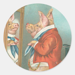 Etiquetas do porco do vintage