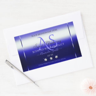 Etiquetas do Produto Shimmery Azul Moderno Iniciai