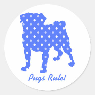 Etiquetas do Pug das bolinhas da regra dos Pugs -