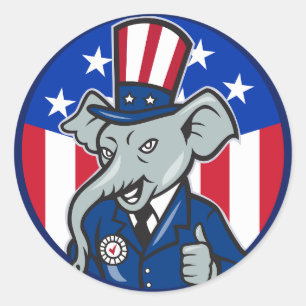 Etiquetas do republicano do elefante
