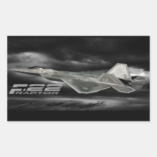 Etiquetas do retângulo do RAPTOR F-22