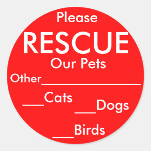 Etiquetas do salvamento do animal de estimação