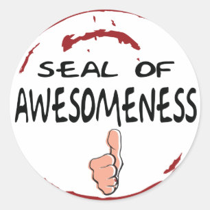Etiquetas do selo de aprovação - Awesomeness